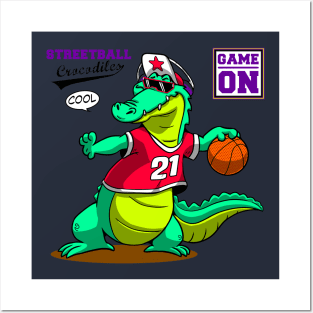 crocodile streetball player Posters and Art